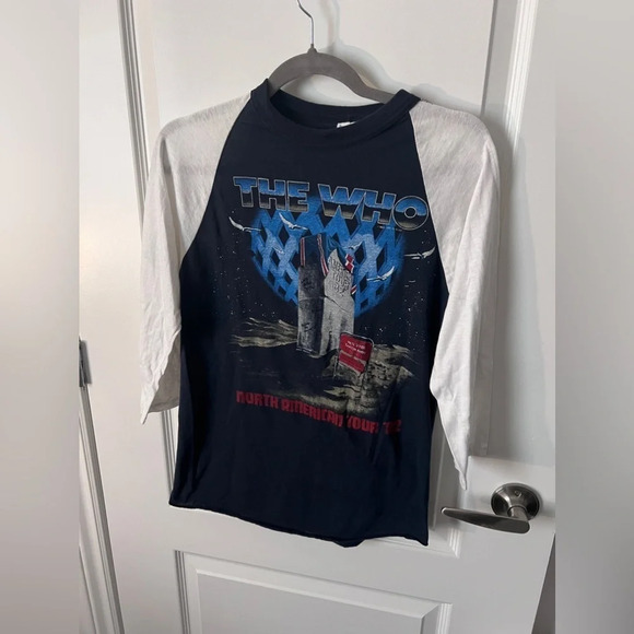 Vintage | The Who | 1982 North American Tour Baseball 3/4 Length Sleeve | Size M - Picture 2 of 5
